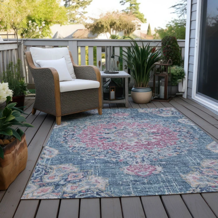 Addison Rugs Chantille Blue ACN1236 8ft. x 10ft. Rect. Rug