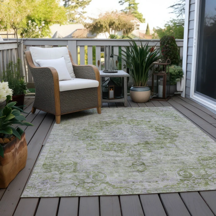 Addison Rugs Chantille Green ACN1238 8ft. x 10ft. Rect. Rug