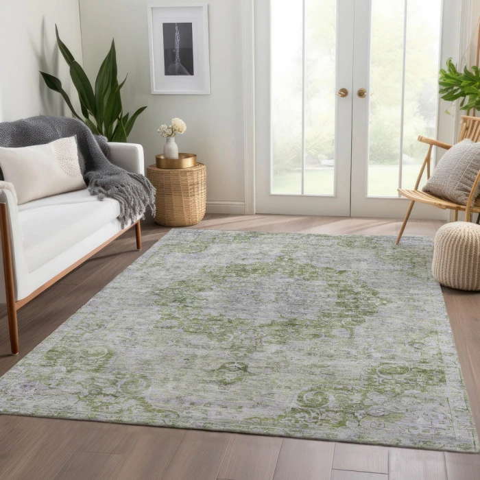 Addison Rugs Chantille Green ACN1238 8ft. x 10ft. Rect. Rug