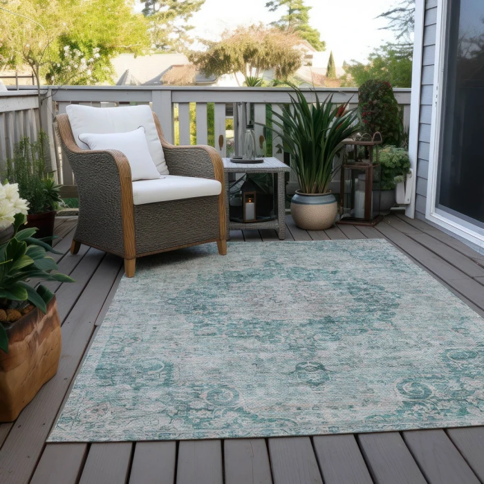Addison Rugs Chantille Teal ACN1238 5ft. x 7ft.6in. Rect. Rug