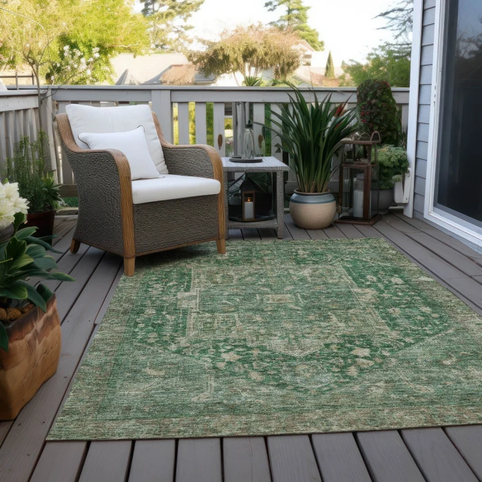 Addison Rugs Chantille Green ACN1240 5ft. x 7ft.6in. Rect. Rug