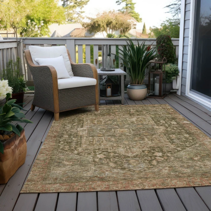 Addison Rugs Chantille Green ACN1240 5ft. x 7ft.6in. Rect. Rug