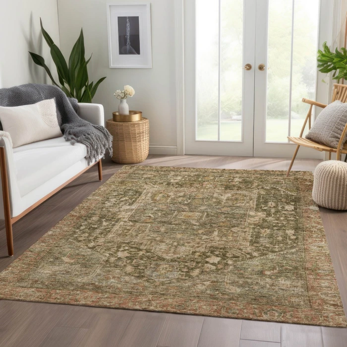 Addison Rugs Chantille Green ACN1240 5ft. x 7ft.6in. Rect. Rug