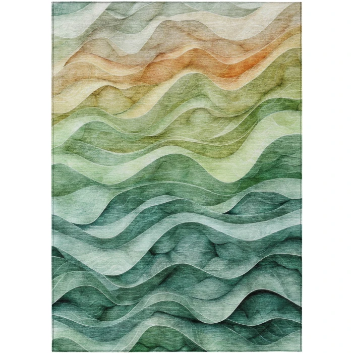 Addison Rugs Chantille Teal ACN1242 9ft. x 12ft. Rect. Rug