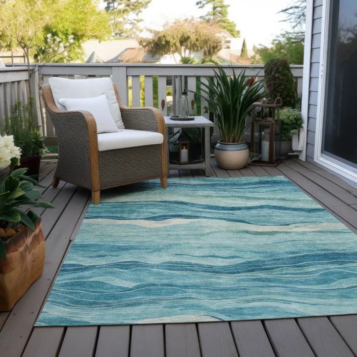 Addison Rugs Chantille Teal ACN1251 8ft. x 10ft. Rect. Rug