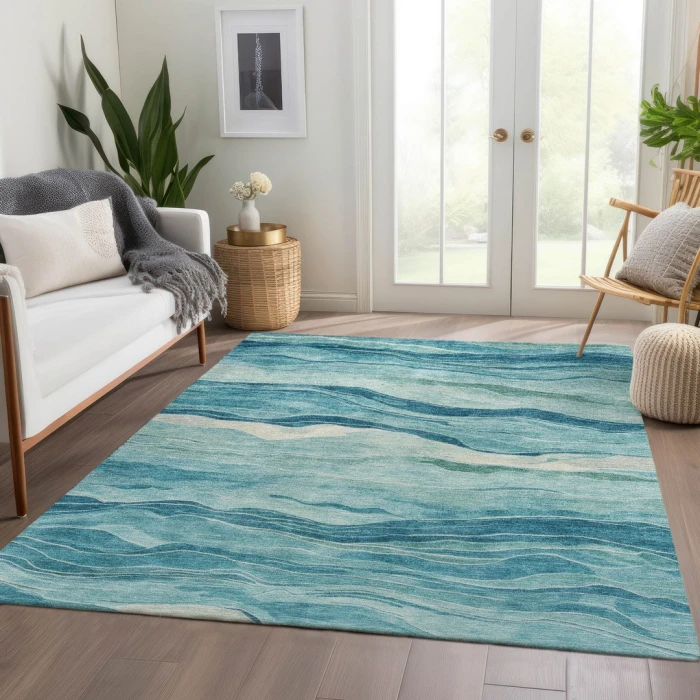 Addison Rugs Chantille Teal ACN1251 8ft. x 10ft. Rect. Rug