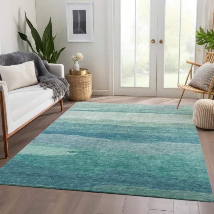 Addison Rugs Chantille Teal ACN1254 5ft. x 7ft.6in. Rect. Rug