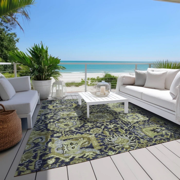 Addison Rugs Chantille Green ACN1321 9ft. x 12ft. Rect. Rug