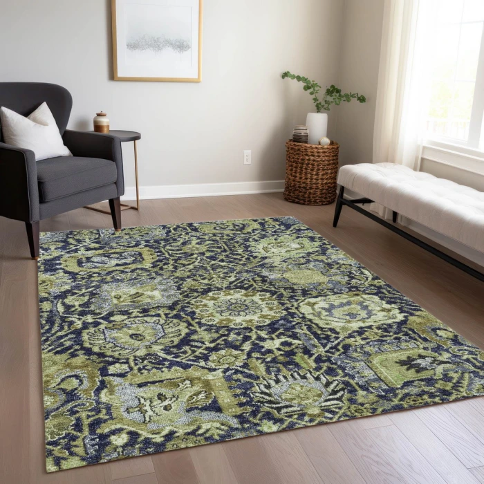 Addison Rugs Chantille Green ACN1321 9ft. x 12ft. Rect. Rug