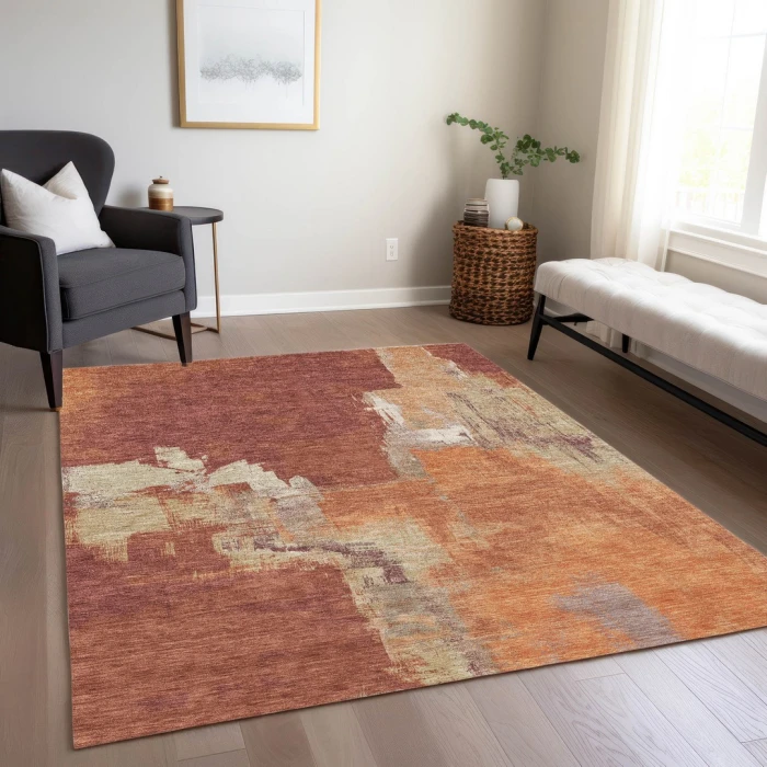 Addison Rugs Chantille Orange ACN1335 9ft. x 12ft. Rect. Rug