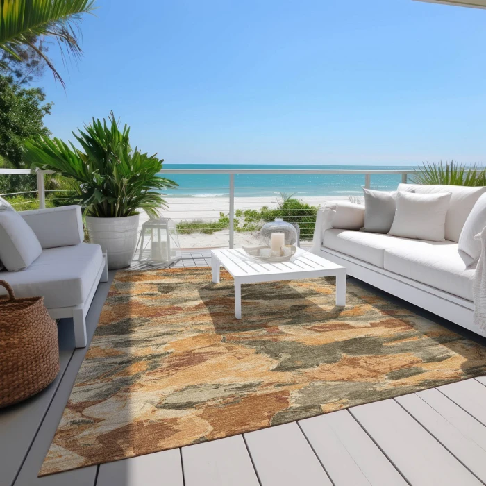 Addison Rugs Chantille Orange ACN1345 5ft. x 7ft.6in. Rect. Rug