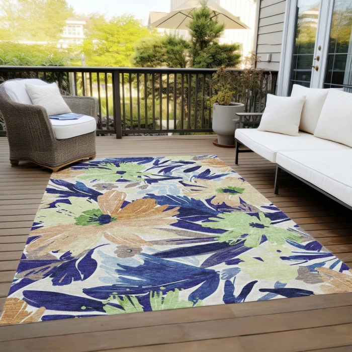 Addison Rugs Chantille Blue ACN1484 8ft. x 10ft. Rect. Rug