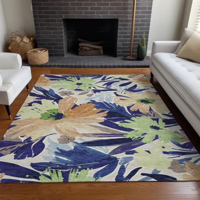 Addison Rugs Chantille Blue ACN1484 8ft. x 10ft. Rect. Rug