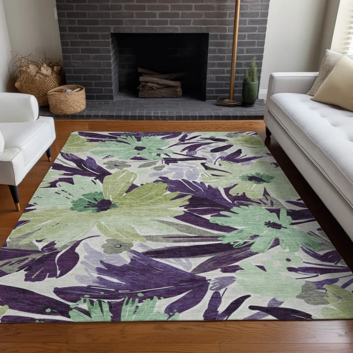 Addison Rugs Chantille Purple ACN1485 9ft. x 12ft. Rect. Rug
