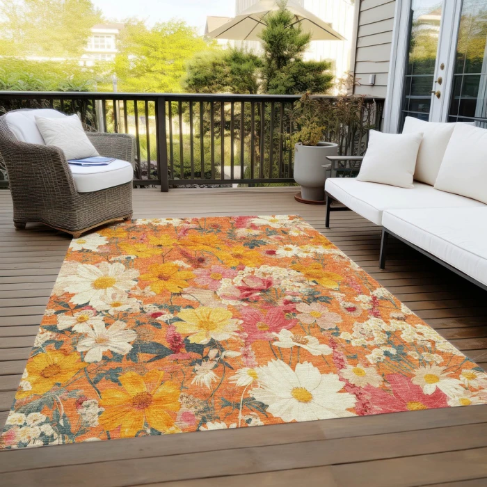 Addison Rugs Chantille Orange ACN1510 5ft. x 7ft.6in. Rect. Rug