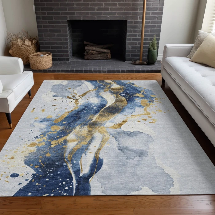 Addison Rugs Chantille Blue ACN1524 8ft. x 10ft. Rect. Rug