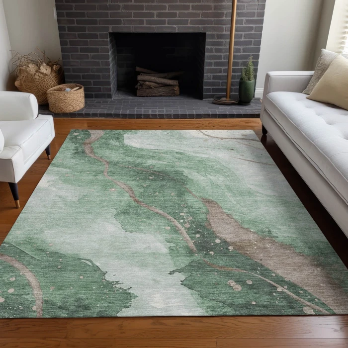 Addison Rugs Chantille Green ACN1530 8ft. x 10ft. Rect. Rug