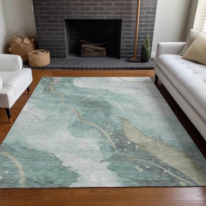 Addison Rugs Chantille Teal ACN1533 5ft. x 7ft.6in. Rect. Rug