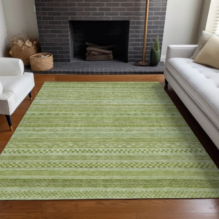 Addison Rugs Chantille Green ACN1625 8ft. x 10ft. Rect. Rug