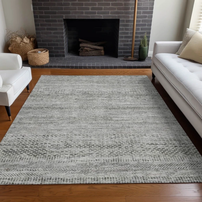 Addison Rugs Chantille Gray ACN1634 9ft. x 12ft. Rect. Rug