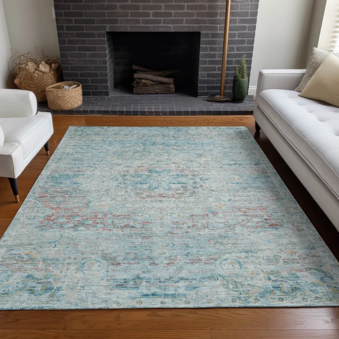 Addison Rugs Chantille Blue ACN1636 9ft. x 12ft. Rect. Rug