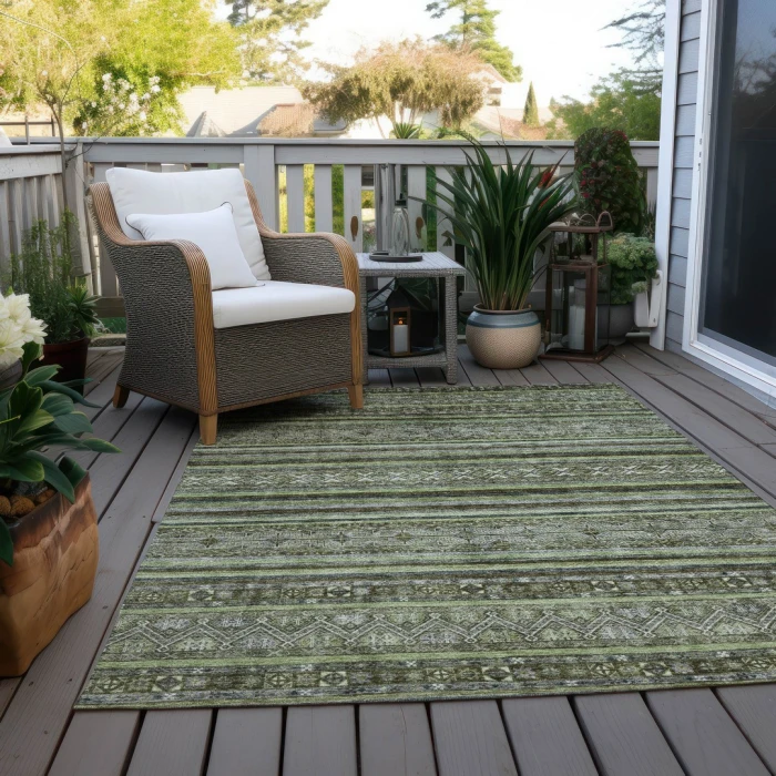 Addison Rugs Chantille Green ACN1644 9ft. x 12ft. Rect. Rug