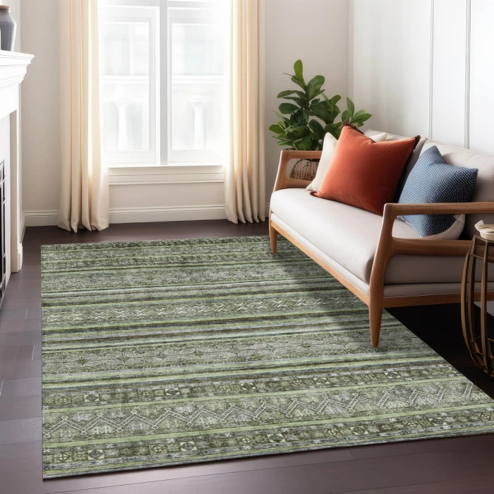 Addison Rugs Chantille Green ACN1644 9ft. x 12ft. Rect. Rug