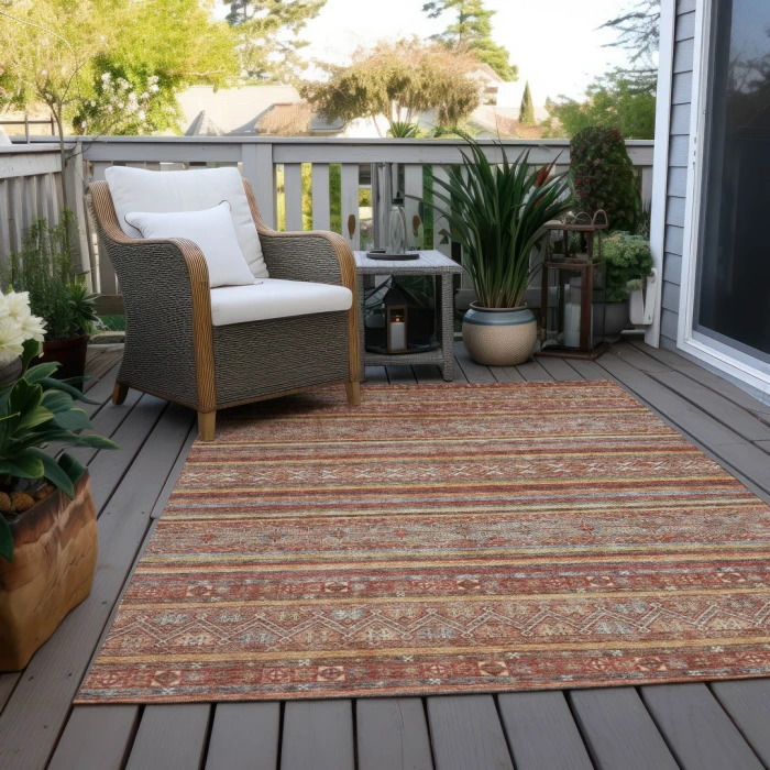 Addison Rugs Chantille Orange ACN1644 9ft. x 12ft. Rect. Rug