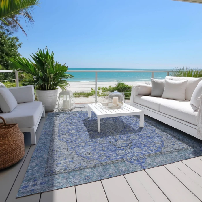 Addison Rugs Chantille Blue ACN1651 9ft. x 12ft. Rect. Rug