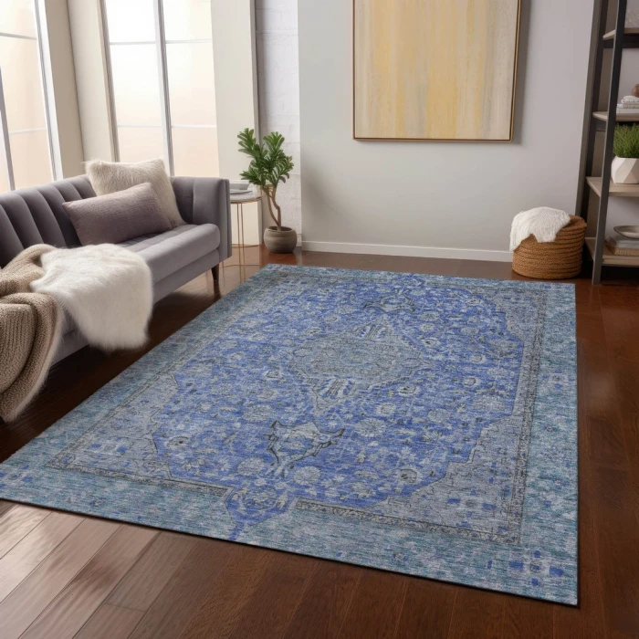 Addison Rugs Chantille Blue ACN1651 9ft. x 12ft. Rect. Rug