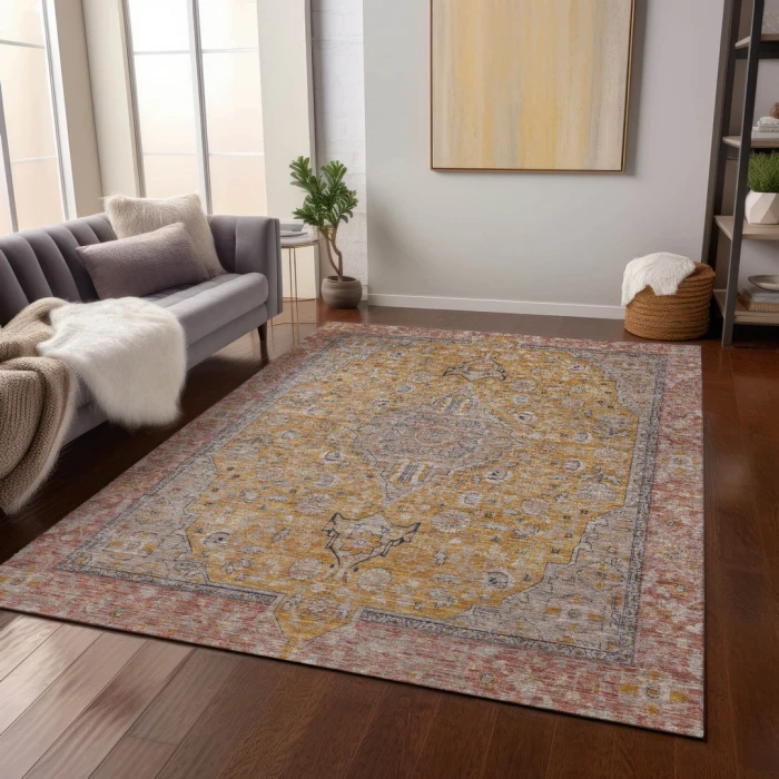 Addison Rugs Chantille Gold ACN1651 9ft. x 12ft. Rect. Rug