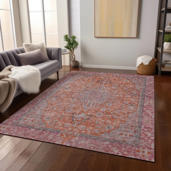 Addison Rugs Chantille Orange ACN1651 9ft. x 12ft. Rect. Rug