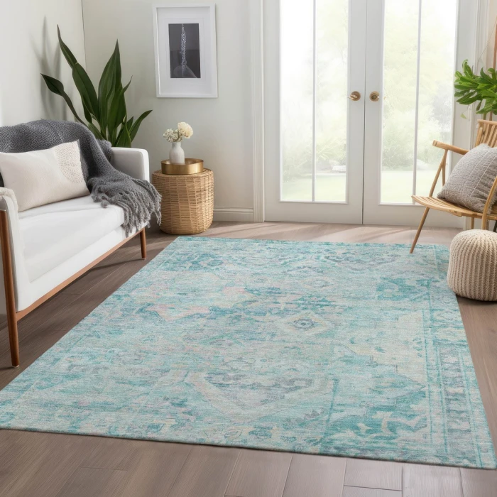 Addison Rugs Chantille Teal ACN1664 5ft. x 7ft.6in. Rect. Rug