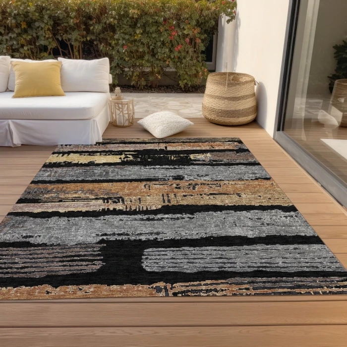 Addison Rugs Chantille Black ACN1665 9ft. x 12ft. Rect. Rug