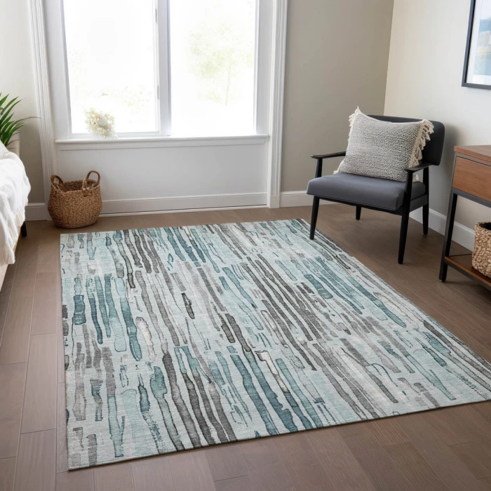 Addison Rugs Chantille Teal ACN1684 9ft. x 12ft. Rect. Rug