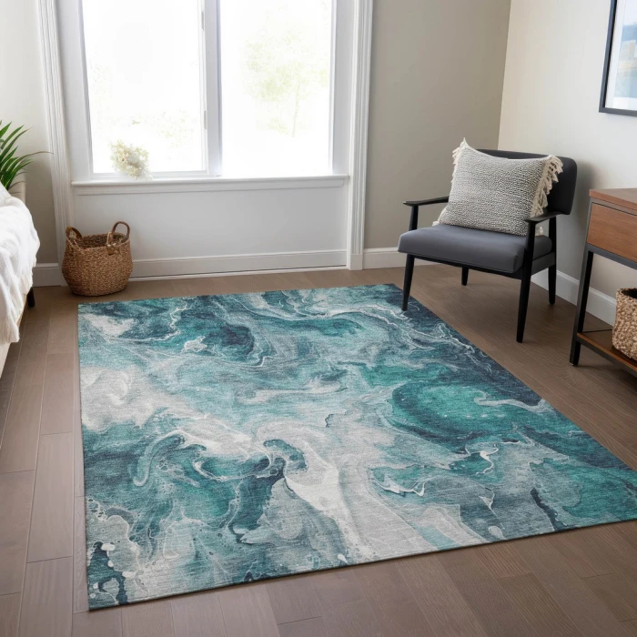 Addison Rugs Chantille Teal ACN1687 5ft. x 7ft.6in. Rect. Rug
