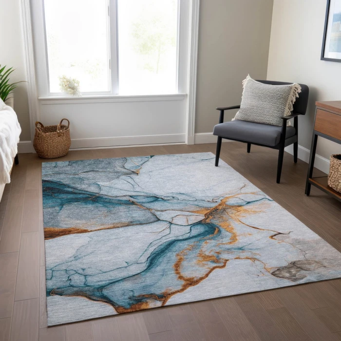 Addison Rugs Chantille Blue ACN1690 9ft. x 12ft. Rect. Rug