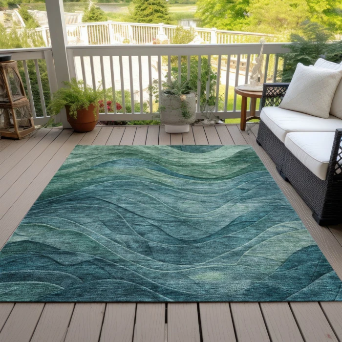 Addison Rugs Chantille Teal ACN1700 8ft. x 10ft. Rect. Rug