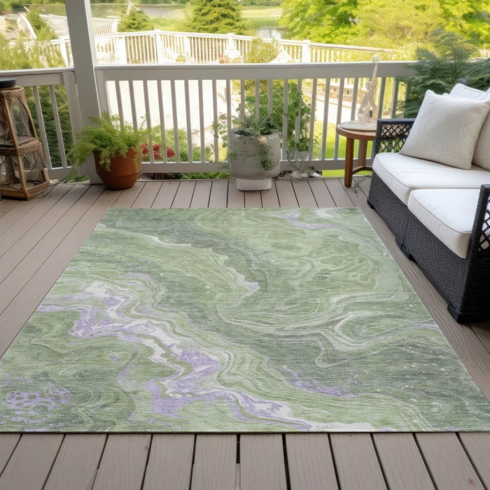 Addison Rugs Chantille Green ACN1701 5ft. x 7ft.6in. Rect. Rug