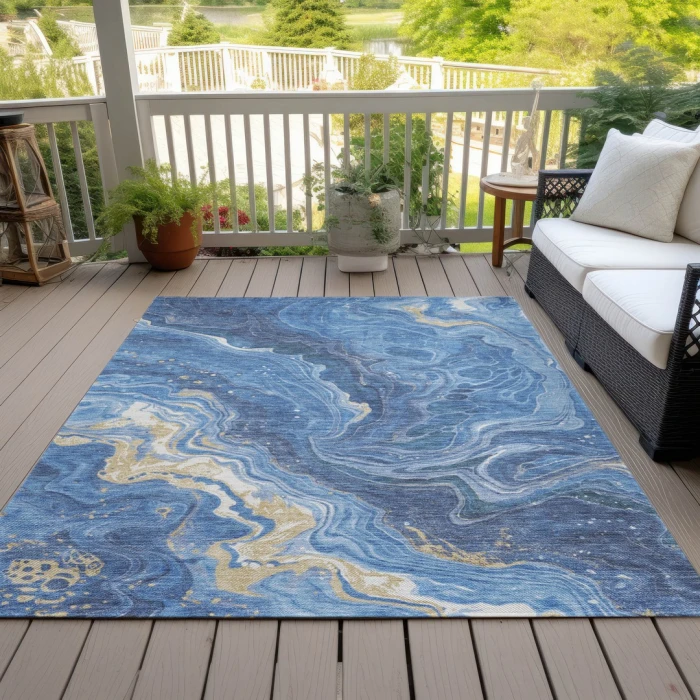 Addison Rugs Chantille Blue ACN1701 9ft. x 12ft. Rect. Rug