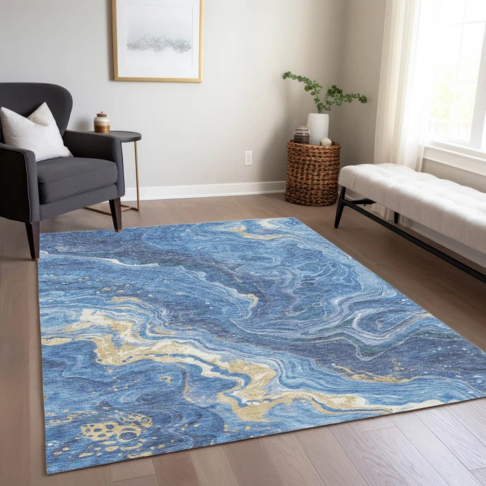 Addison Rugs Chantille Blue ACN1701 9ft. x 12ft. Rect. Rug