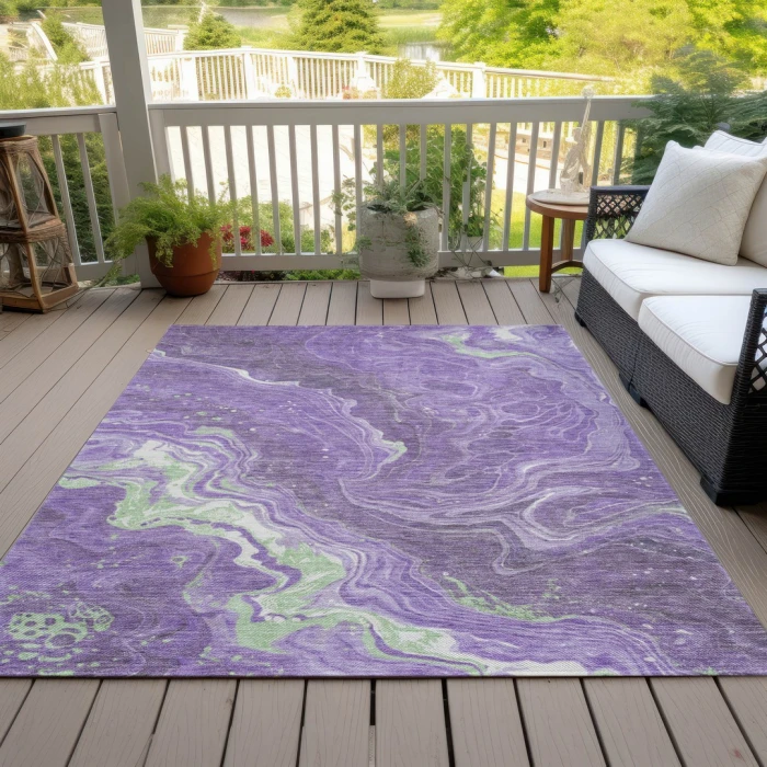 Addison Rugs Chantille Purple ACN1701 5ft. x 7ft.6in. Rect. Rug