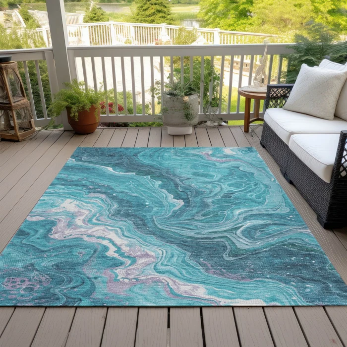 Addison Rugs Chantille Teal ACN1701 8ft. x 10ft. Rect. Rug