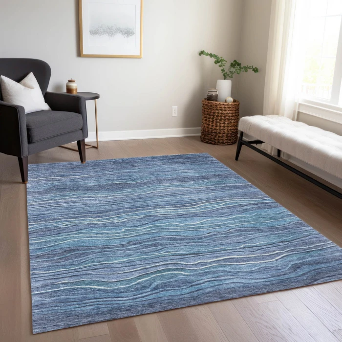 Addison Rugs Chantille Blue ACN1704 9ft. x 12ft. Rect. Rug