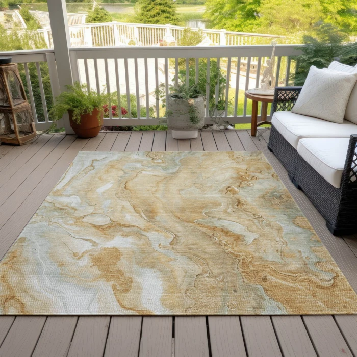Addison Rugs Chantille Gold ACN1707 9ft. x 12ft. Rect. Rug