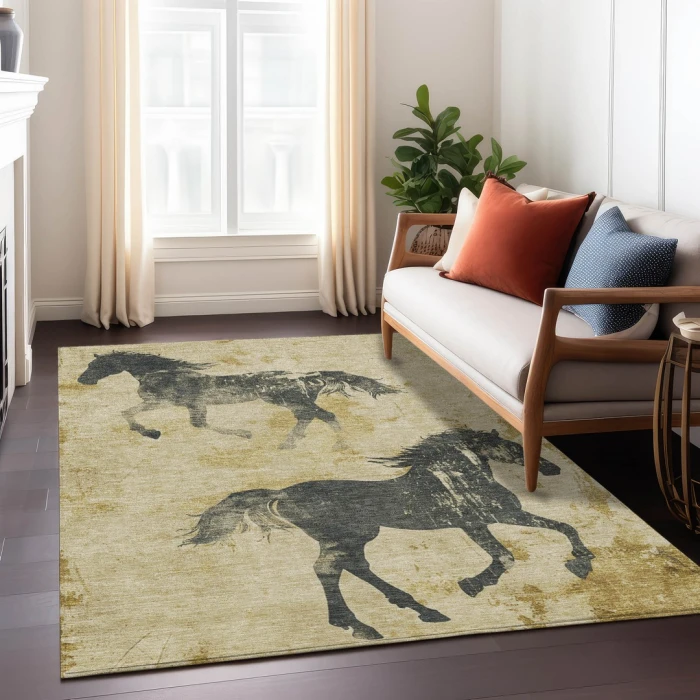 Addison Rugs Chantille Gold ACN1717 9ft. x 12ft. Rect. Rug