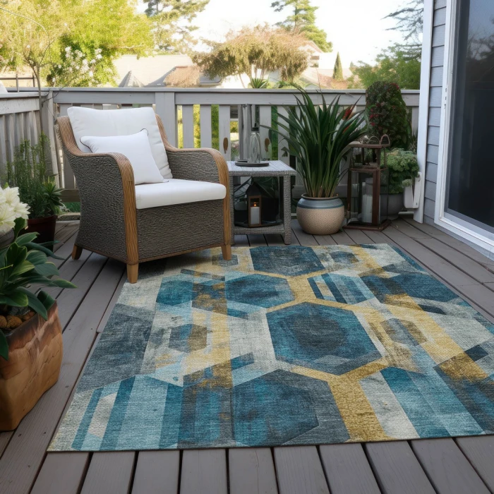 Addison Rugs Chantille Teal ACN1722 9ft. x 12ft. Rect. Rug