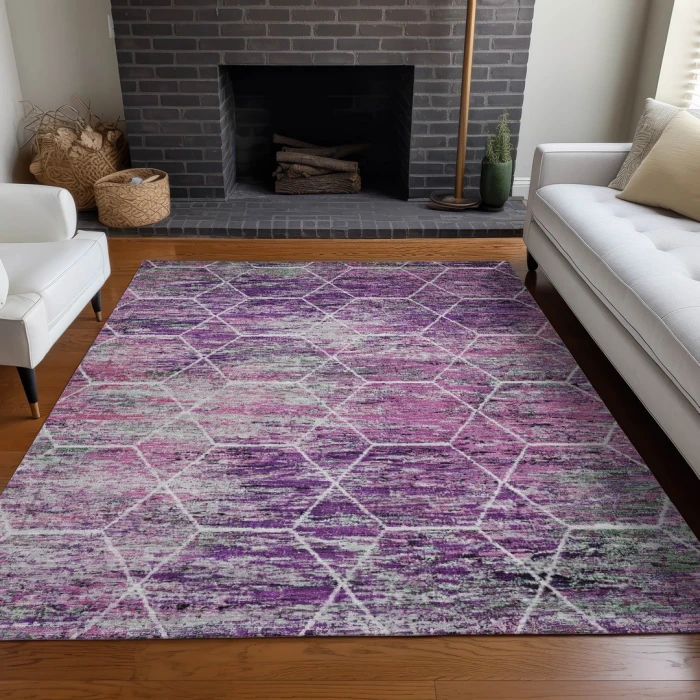 Addison Rugs Chantille Purple ACN1724 5ft. x 7ft.6in. Rect. Rug