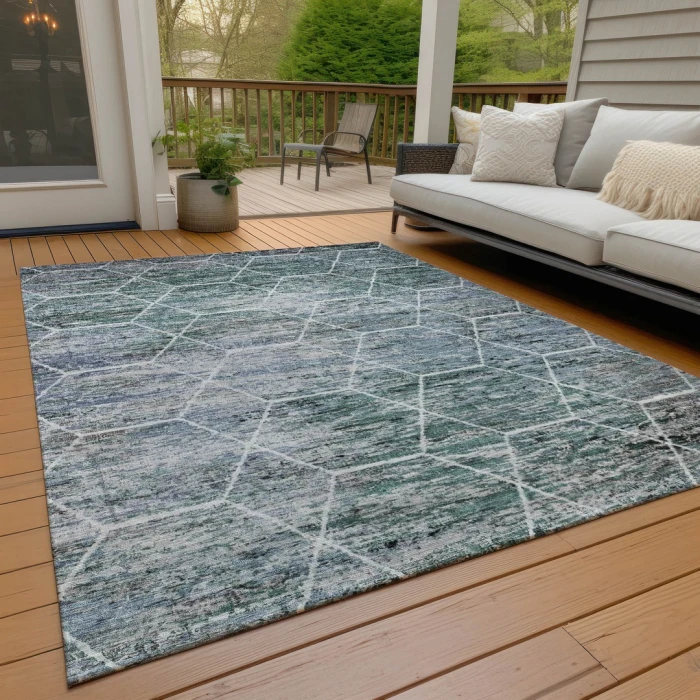 Addison Rugs Chantille Teal ACN1724 9ft. x 12ft. Rect. Rug