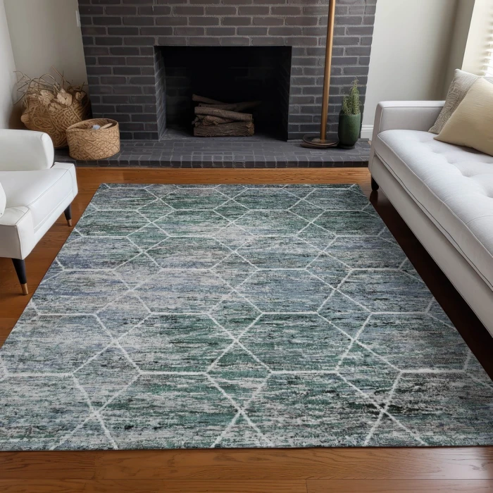Addison Rugs Chantille Teal ACN1724 9ft. x 12ft. Rect. Rug